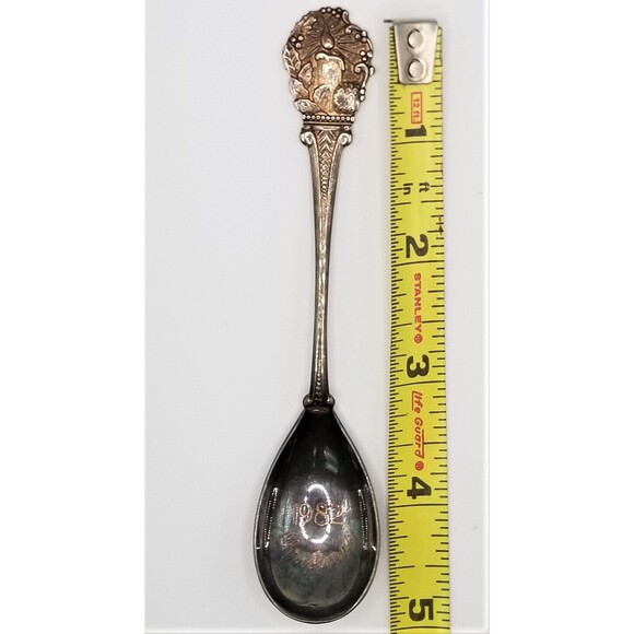 Vintage Royal Wilshire Silver Souvenir Spoon | 1982 Christmas Candle Design - Picture 8 of 8